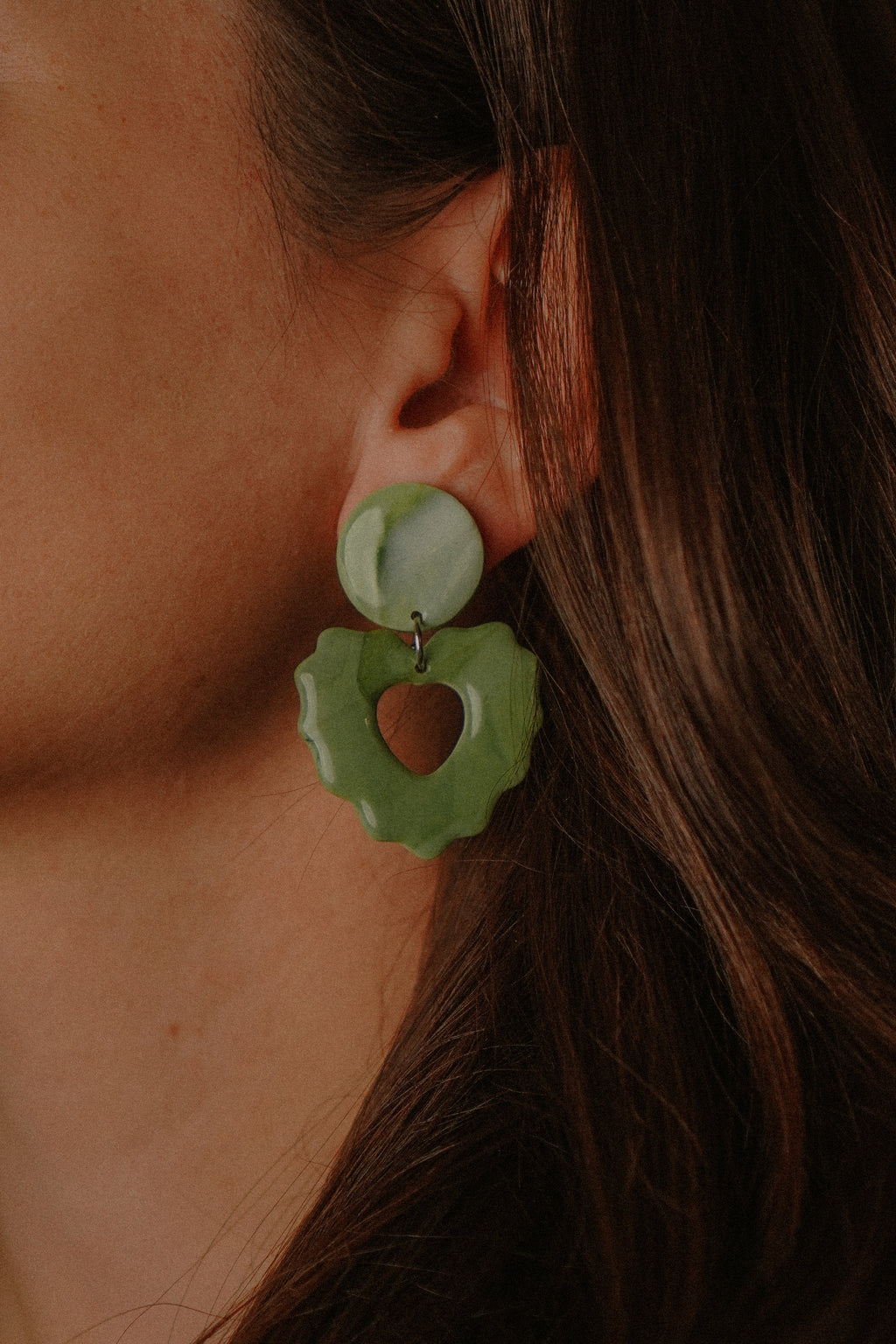 Kolczyki BAMBI GREEN