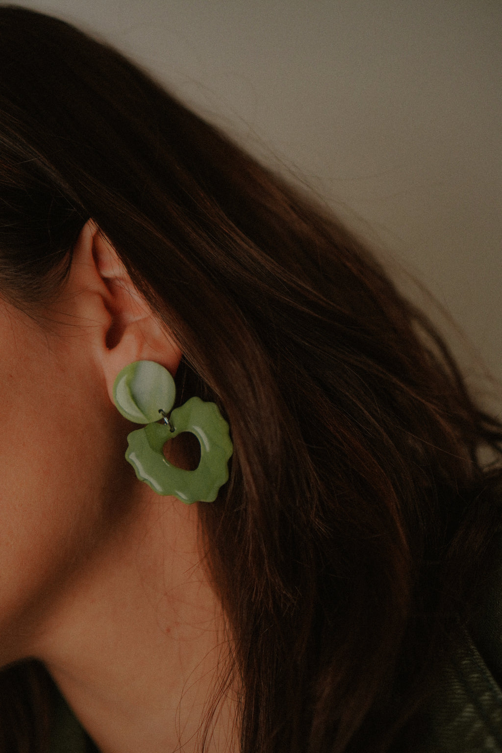 Kolczyki BAMBI GREEN